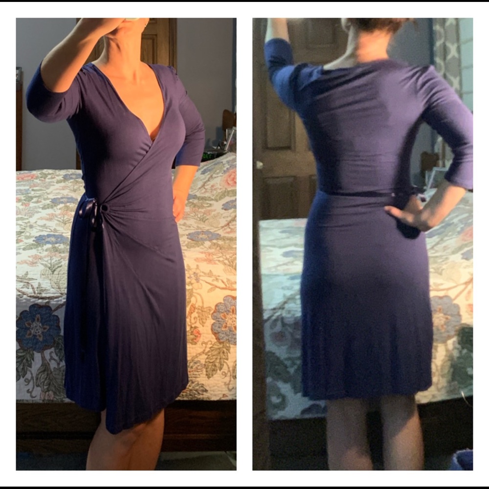 Express Wrap Dress, Size XS, Dark Royal Blue